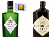 Hendrick's & Lidl在杜松子酒瓶上的商標(biāo)排