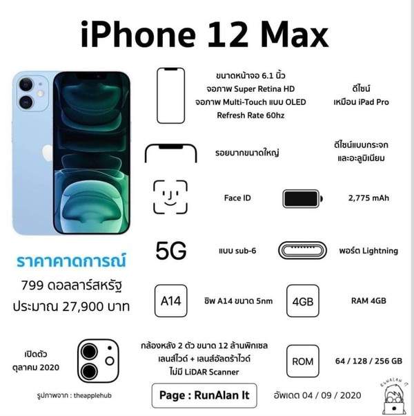 iPhone12系列最新消息:四款機(jī)型配置圖曝光