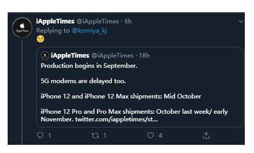 iPhone12Pro將推遲發(fā)布,或因新款5G部件短缺
