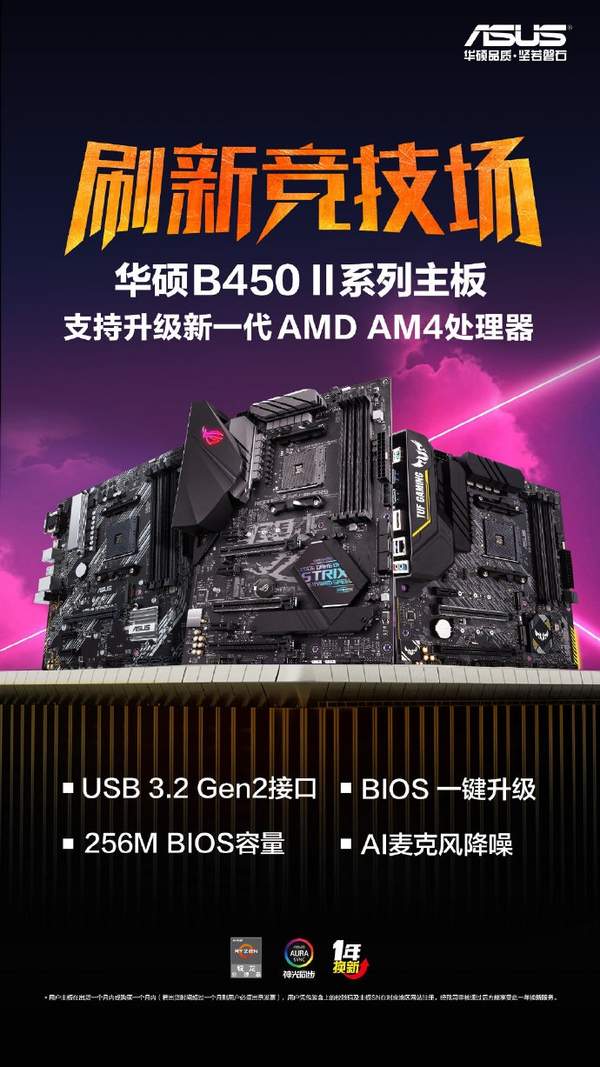 華碩B450Ⅱ主板正式推出:搭載AMD Ryzen 5000處理器