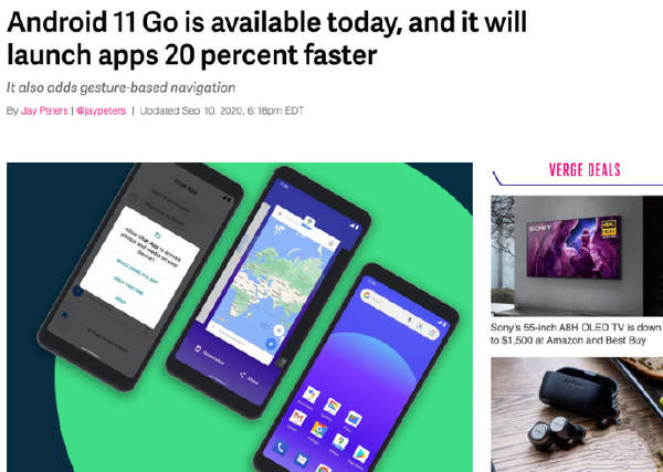 谷歌Android11 Go推出,為低配機(jī)型設(shè)計(jì)的安卓系統(tǒng)