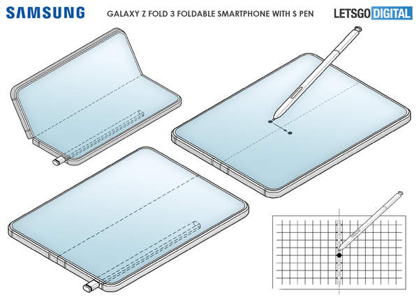 三星GalaxyZFold3專利曝光,Spen觸控筆穩(wěn)了!