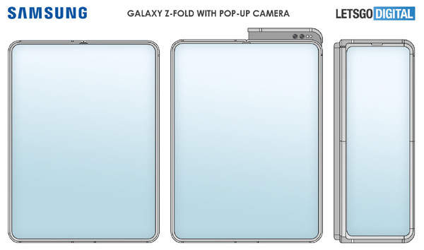 三星Galaxy Z Fold新專利曝光:采用彈出式鏡頭