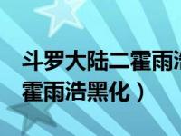 斗羅大陸二霍雨浩黑化（斗羅大陸2絕世唐門霍雨浩黑化）