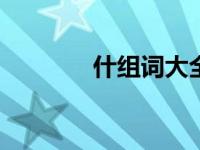 什組詞大全100個(gè)（什組詞）