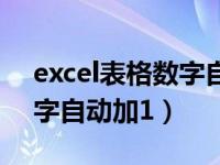 excel表格數(shù)字自動加一公式（excel表格數(shù)字自動加1）