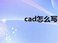 cad怎么寫字（cad怎么寫字）