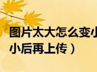 圖片太大怎么變小上傳（上傳圖片太大如何縮小后再上傳）